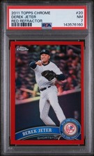 2011 Topps Chrome #20 Derek Jeter Red Refractor #'d /25 PSA 7