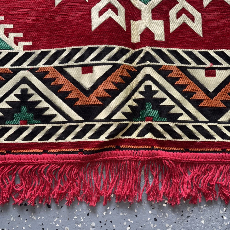 Alfombra Kilim turca tejida a mano 6x5 Foto 2 de 3