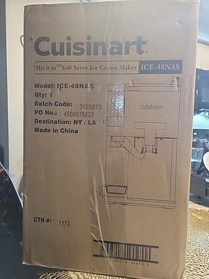 CUSINART MIX IT IN Soft Serve Ice Cream Slushy Maker ICE-48NAS Brand New