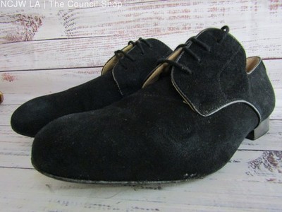 Werner Kern Modena Men's Black Suede Oxford Dancing Shoes Size 9.5