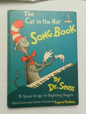 1967, Cat In The Hat Song Book by Dr Seuss, HB 1st (Early?) Piano Music ILLUS VG