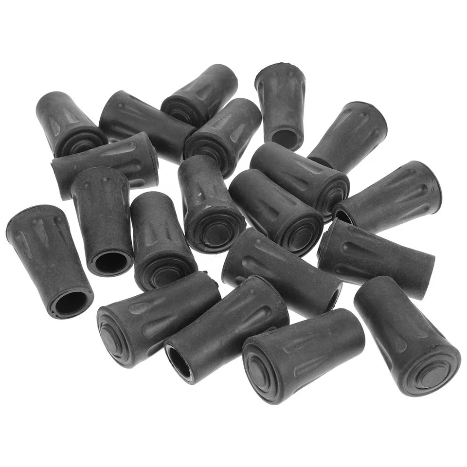 20 Pcs Embout Baton De Marche Conseils En Caoutchouc Pour Les Pôles Trekking - Photo 3/4