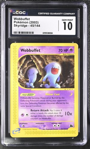 Wobbuffet graded CGC 10 for sale on eBay