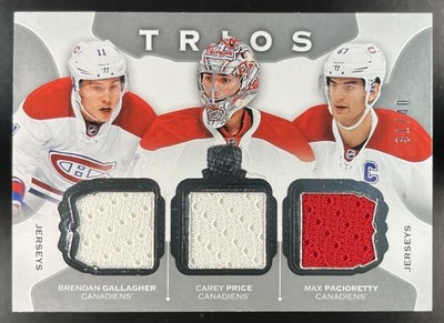Gallagher Carey Price Max Pacioretty /40 2015-16 Upper Deck The Cup Trios Jersey