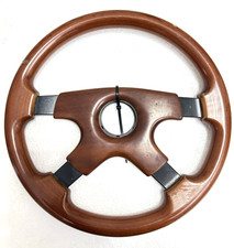 Volante STERZO AUTO D'EPOCA Momo in legno di radica VINTAGE ANNI 70