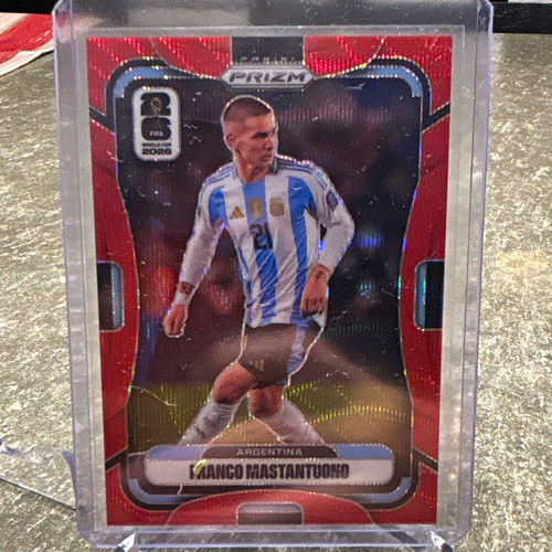 Panini 2026 Prizm FIFA World Cup Franco Mastantuono Argentina /39 Red Parallel