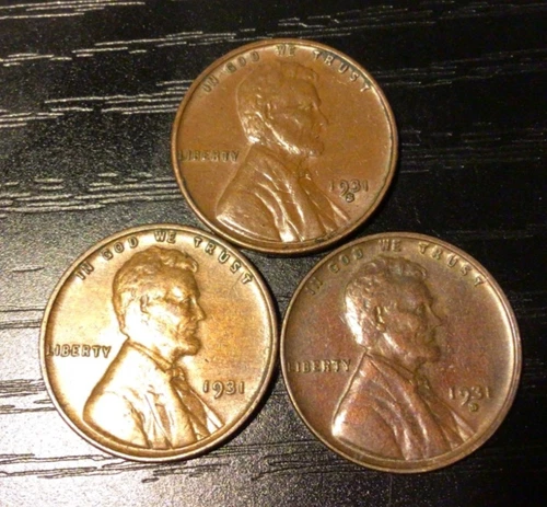 1931-P, D & S Lincoln Wheat Cents Pennies, AU/AU+. A Nice Collection! A49