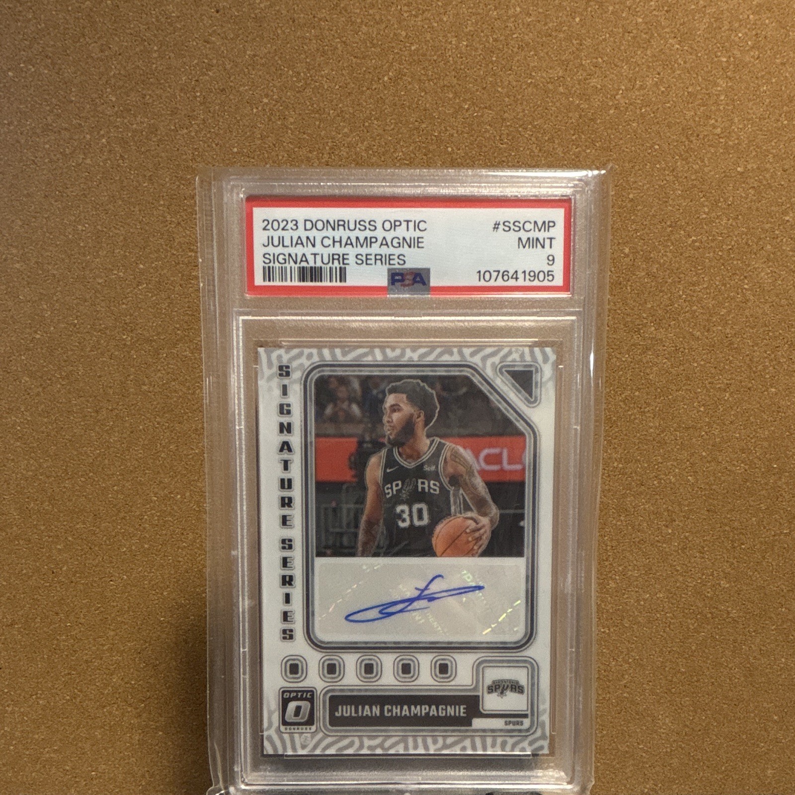 Julian Champagnie #SS-CMP Basketball Cards 2023 Donruss Optic Signature Series trading card — raw and PSA graded price guide