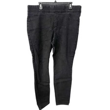 Old Navy 18 Black Super Skinny Jeggings Pull On High Rise Stretch Minimalist