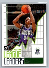 #4 Ray Allen 2020-21 Donruss All Time League Leaders Milwaukee Bucks
