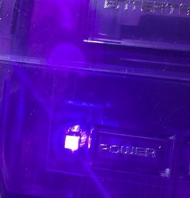 Transparent Clear Purple Nintendo NES Video Game Console NES-001 with UV LED
