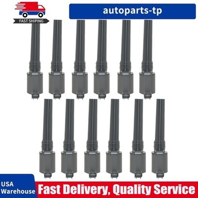 12x Ignition Coil 2-Pins for Aston Martin DB9 Coupe AM3 6.0 V12 4G4E-12A366-AA