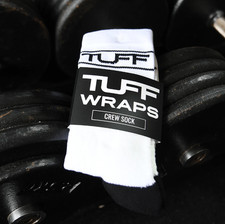2 x TUFF Men's Adults Size 12-14 Crew Socks - White - Activewear