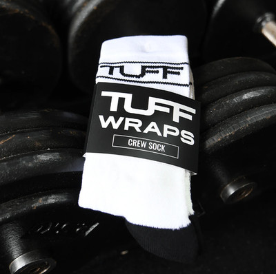 2 x TUFF Crew-Socken Herren Erwachsene Größe 12-14 - weiß - Activewear