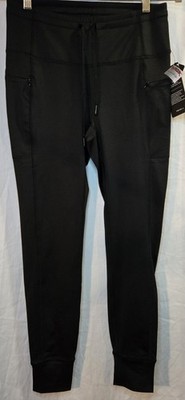 Hind Athletic Women Casual Black Drawstring Pocket Jogger Leggings Size Medium 