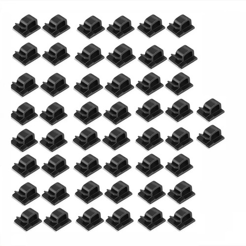 100Pcs Cable Clips Self-Adhesive Cord Wire Holder Management Organizer Clamp - 第 4/27 張圖片