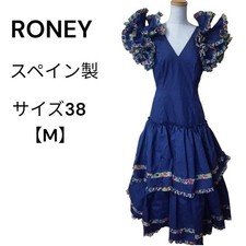 RONEY Spain Flamenco Ruffle Dress M 38 Made in Spain Vintage