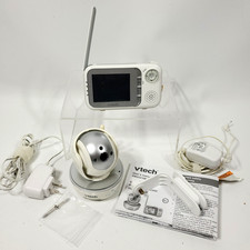 VTech VM333 Safe Sound Video Baby Monitor Pan Tilt Zoom White Silver Tested