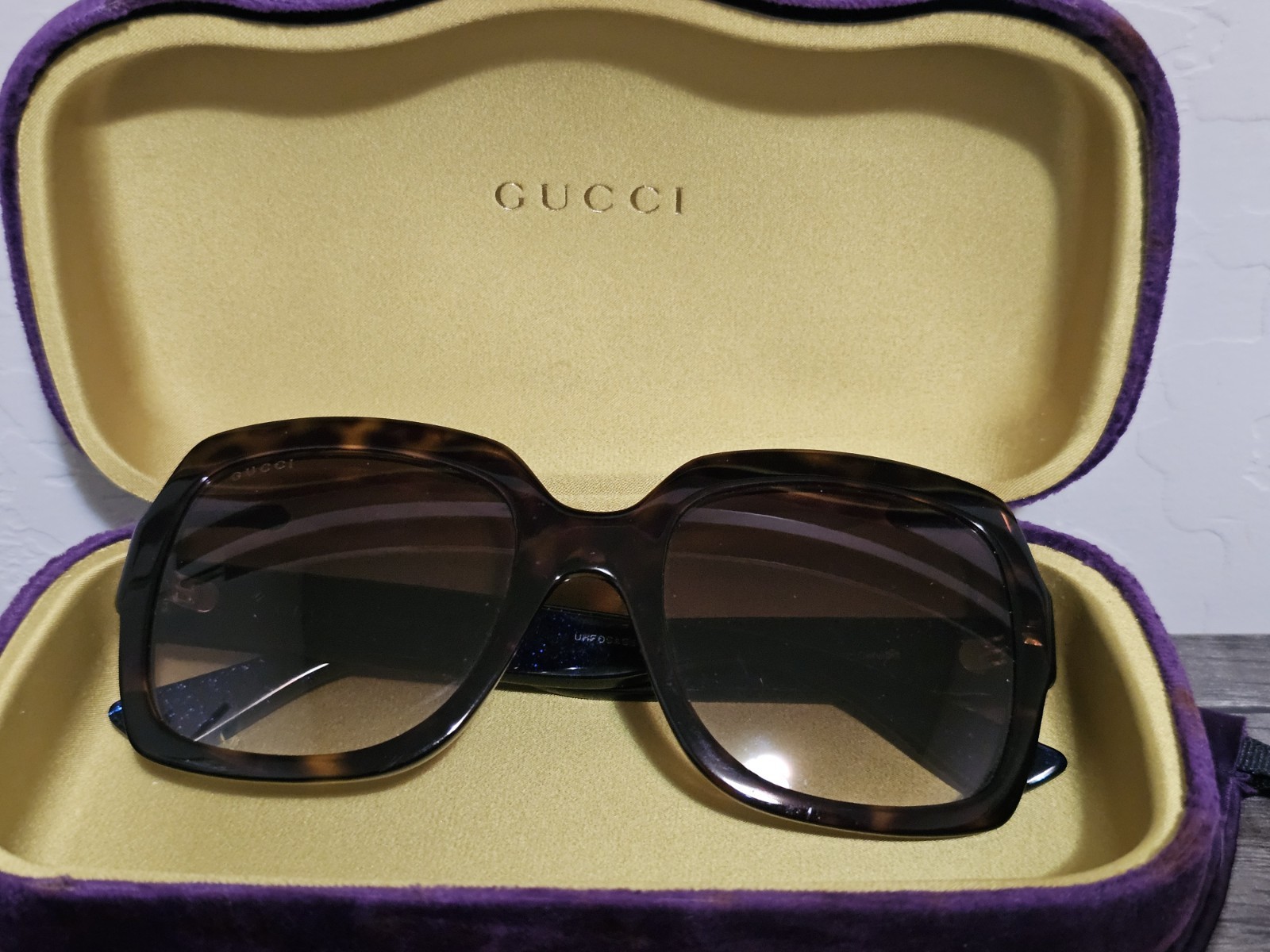 GUCCI GG0036S 004 Rectangular Square Tortoise Wom… - image 2