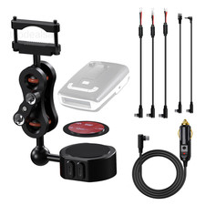 Aluminum Radar Detector Mount,Universal Magnetic Rearview Mirror Black