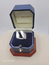 Vintage Modernist 925 Ring Open Sleek Design Size 6.5 17mm Heavy Thick Makermark