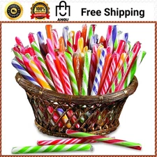 Fun Express Peppermint Candy Canes Bulk 80ct Individually Wrapped Holiday Treats