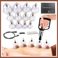 Cupping Therapy Massage Kit w Pump 12 Cups for Cellulite Muscle