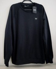 Under Armour 1357096-001 Men's Sz L Black Rival Fleece Crew Neck Sweatshirt