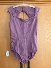 Chacott Ballet Leotard M Size Rayon Stretch Stylish Dancewear