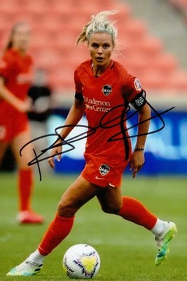 Rachel Daly Hand Signed 6x4 Photo Houston Dash England Lionesses Autograph + COA