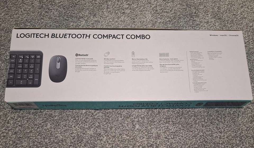 Logitech Pebble 2 Combo Compact Bluetooth Keyboard Mouse New/Damaged Box - Image 2 of 3
