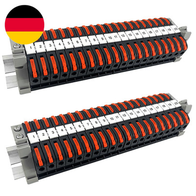 40 Stück Reihenklemmen Hutschiene, 0,08-4 Mm² PCT-211 Hutschienen Klemmen, Klemm