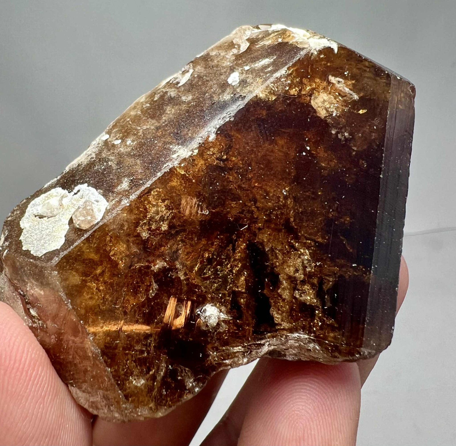 215 Gram Amazing Honey Topaz Huge Crystal From Skardu @PAK