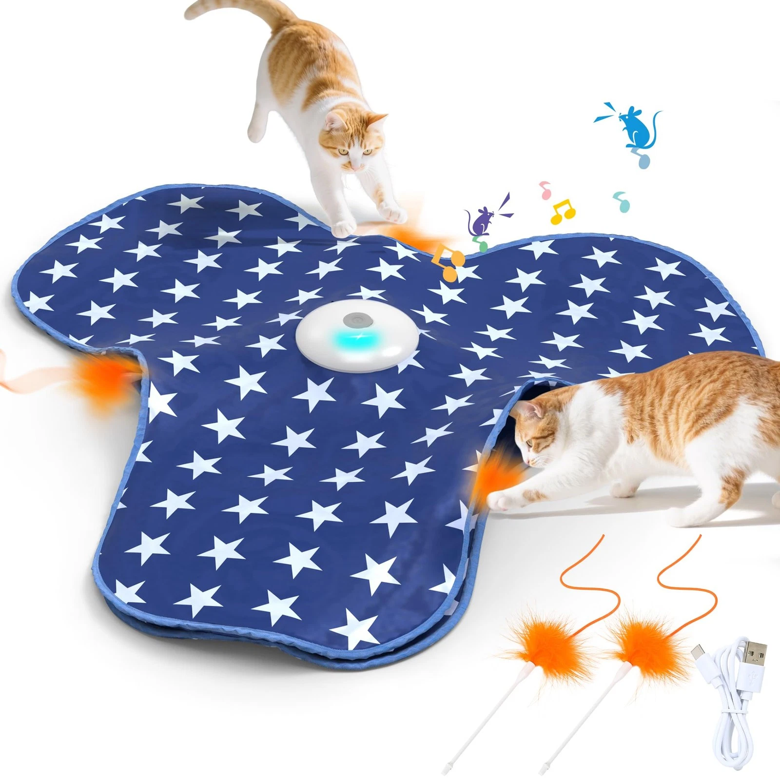 Interactive Cat Toy, Touch Activated Toy for Kittens, V...
