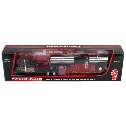 First Gear DCP 1/64 Kenworth W900L Aerocab Flattop E Brenner Tanker 60-2080 - Foto 5 di 5