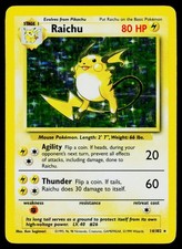 Raichu 14/102 Holo Rare Base Set Unlimited Pokemon Lightly Played on eBay