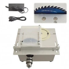 Small Table Saw Compact Cutting Sanding Polishing for Home Hobby Workshop 110V