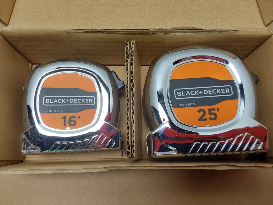 Black + Decker 16 ft & 25 ft Tape Measure (2- pack) Brand New - Image 4 of 4