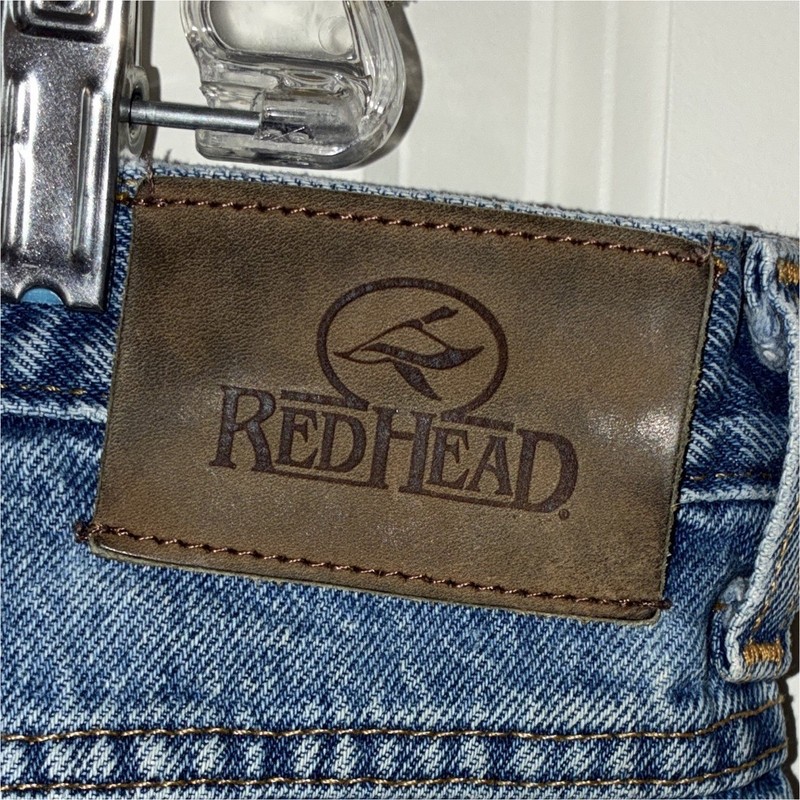 RedHead Men’s Blue Denim Straight Leg Jeans Regular Fit 5-Pocket Button Fly
