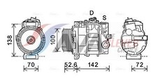AVA Clever Choice Kompressor Klimaanlage MSAK639 12V für MERCEDES KLASSE W164 GL
