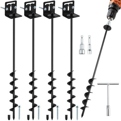 Heavy-Duty 26'' Ground Anchors for Mobile Homes, Sheds, Trampolines & More