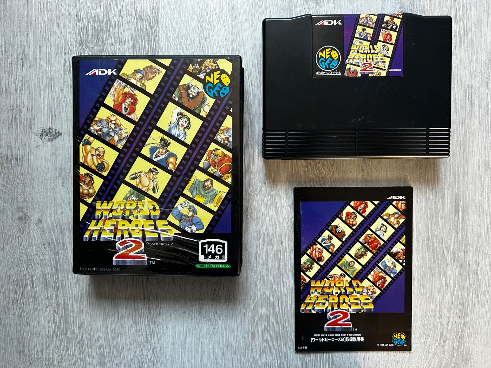 WORLD HEROES 2 Neo Geo AES Jap Original 