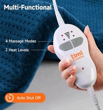 NEW Wearable Heating Pad for Neck Shoulders Back w/ 4 motor Massager- TEAL