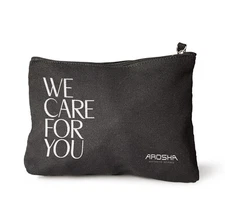 AROSHA “We Care For You” Cosmetic Bag – Small Travel Makeup Pouch