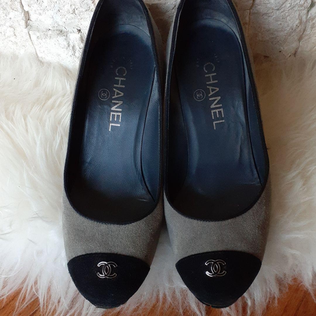 Chanel Pumps Heels Shoes Round-toe Bicolor Size 36.5 US About6.5 For Women thumbnail 24