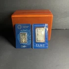 LOT OF (2) SILVER PAMP BULLION. 1 OZ PAMP. 10 GRAM LOTUS DESIGN PAMP IN ASSAY