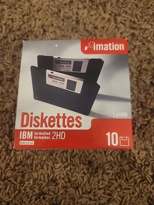 Imation - 2HD 3.5'' Floppy Diskettes (2.0 MB/Unformatted) 10 Pack - Sealed