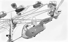 Amusement Park Carnival Ride Brownsville Texas TX - Reprint