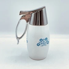 Vintage Gemco Corning Blue Cornflower Creamer/Syrup USA