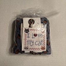 I Love My Cat Pine Mountain Designs Cross Stitch pillow kit